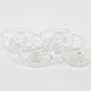 Iittala Kartano jälkiruokakulhot, kirkas, 4 kpl, suunnittelija Tapio Wirkkala,