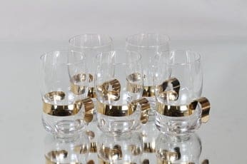 Iittala Paula mukit, 30 cl, 5 kpl, suunnittelija Jorma Vennola, 30 cl, kullattu