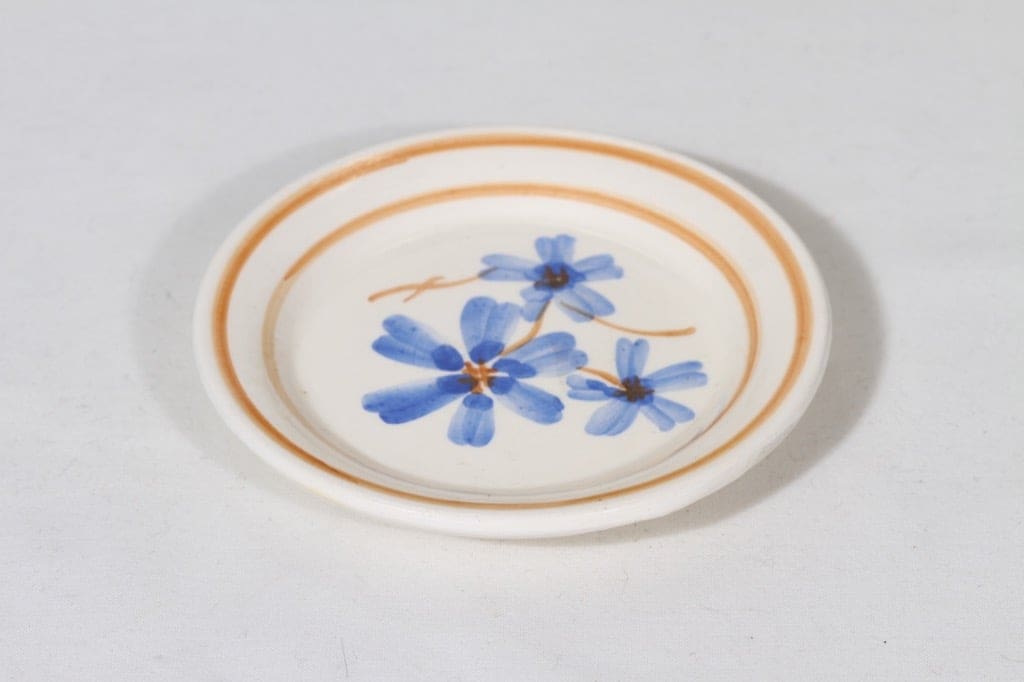 Kupittaan savi decorative plate, hand-painted, small, signed, 3
