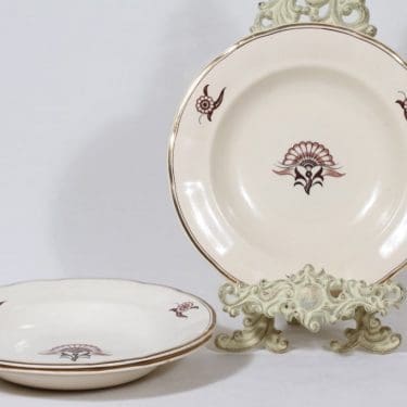 Arabia Delila plates, 3 pcs, silk screening, art deco