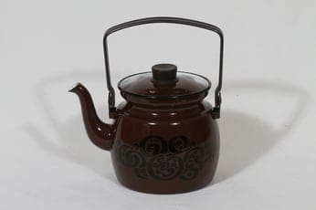 Finel Orient kahvipannu, 1 l, suunnittelija Raija Uosikkinen, 1 l, serikuva, retro