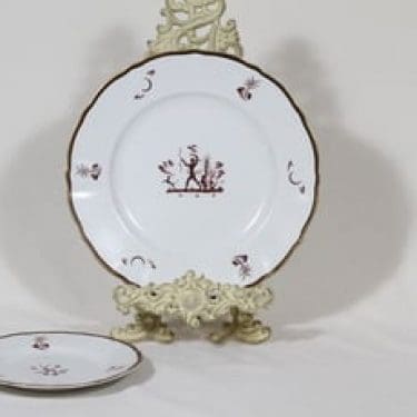 Arabia Diana lautaset, eri kokoja, 2 kpl, suunnittelija Einar Forseth, eri kokoja, siirtokuva, art deco