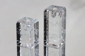 Iittala Arkipelago kynttilänjalat, eri kokoja, 2 kpl, suunnittelija Timo Sarpaneva, eri kokoja
