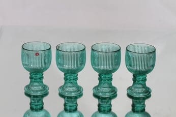 Iittala Viktor lasit, 10 cl, 4 kpl, suunnittelija Valto Kokko, 10 cl, pieni
