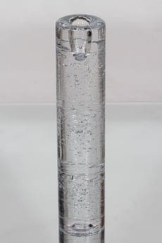 Iittala Arkipelago kynttilänjalka, kirkas, suunnittelija Timo Sarpaneva, suuri, massiivinen