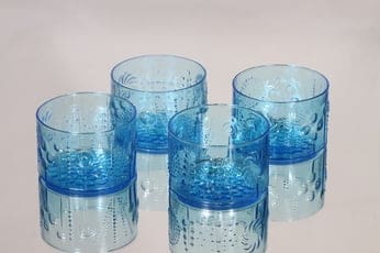 Nuutajärvi Flora jälkiruokakulhot, 20 cl, 4 kpl, suunnittelija Oiva Toikka, 20 cl