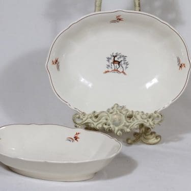 Arabia Kauris bowl, 2 pcs, designer Tyra Lungren, silk screening, art deco