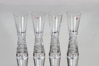 Iittala Arkipelago snapsilasit, kirkas, 4 kpl, suunnittelija Timo Sarpaneva, pieni