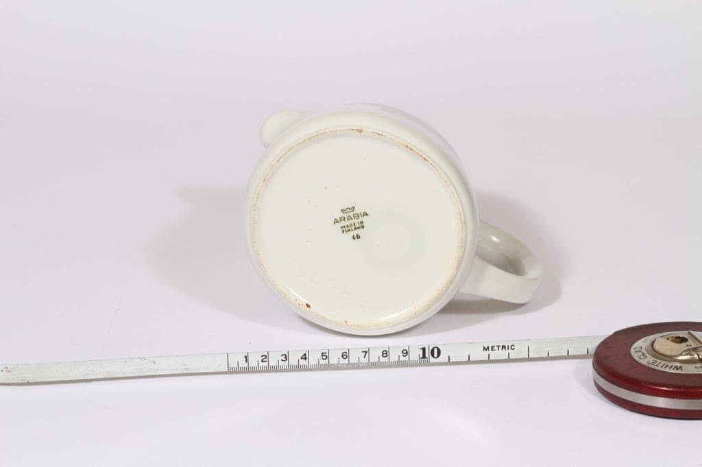 Arabia Sylvi jug, 0.75 l, designer Kaarina Aho, silk screening, flower theme, 3