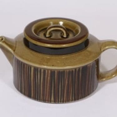 Arabia Kosmos teekaadin, 1.35 l, suunnittelija Gunvor Olin-Grönqvist, 1.35 l, puhalluskoriste, retro