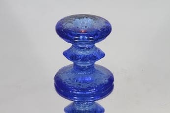 Iittala Festivo kynttilänjalka, sininen, suunnittelija Timo Sarpaneva, pieni
