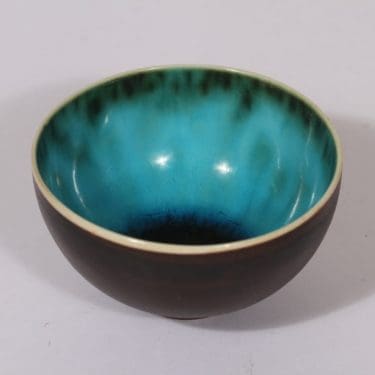 Arabia bowl, signed, designer Friedl Holzer-Kjellberg, small, casting glaze