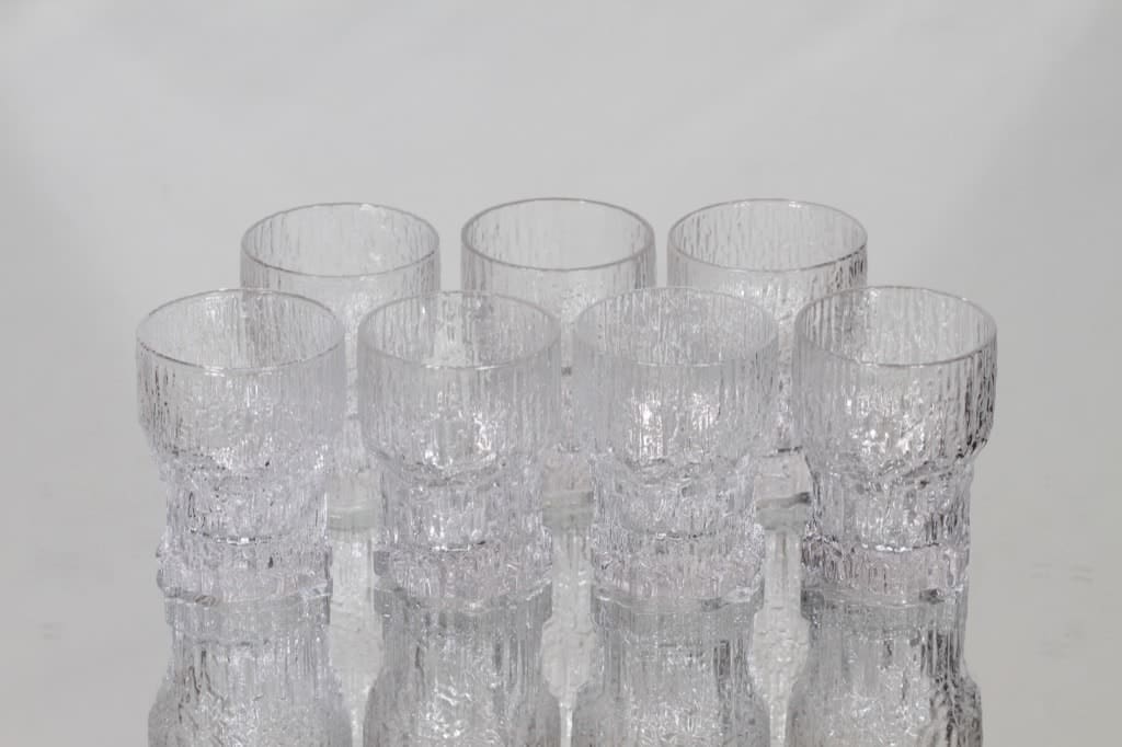 Iittala Aslak lasit, 4 cl, 7 kpl, suunnittelija Tapio Wirkkala, 4 cl, pieni, 4 cl