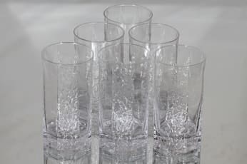 Iittala Kalinka lasit, kirkas, 6 kpl, suunnittelija Timo Sarpaneva, 40 cl, 40 cl