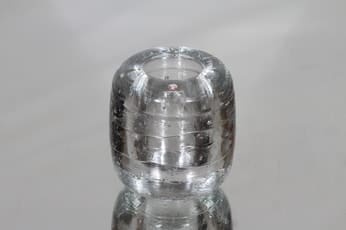 Iittala Arkipelago kynttilänjalka, kirkas, suunnittelija Timo Sarpaneva, massiivinen