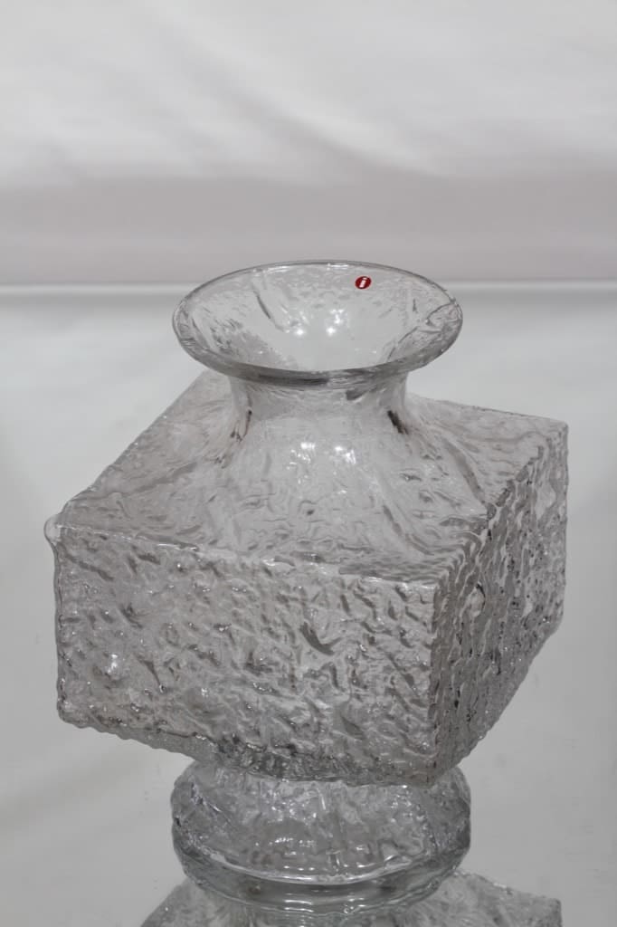 Iittala Crassus maljakko, kirkas, suunnittelija Timo Sarpaneva, suuri
