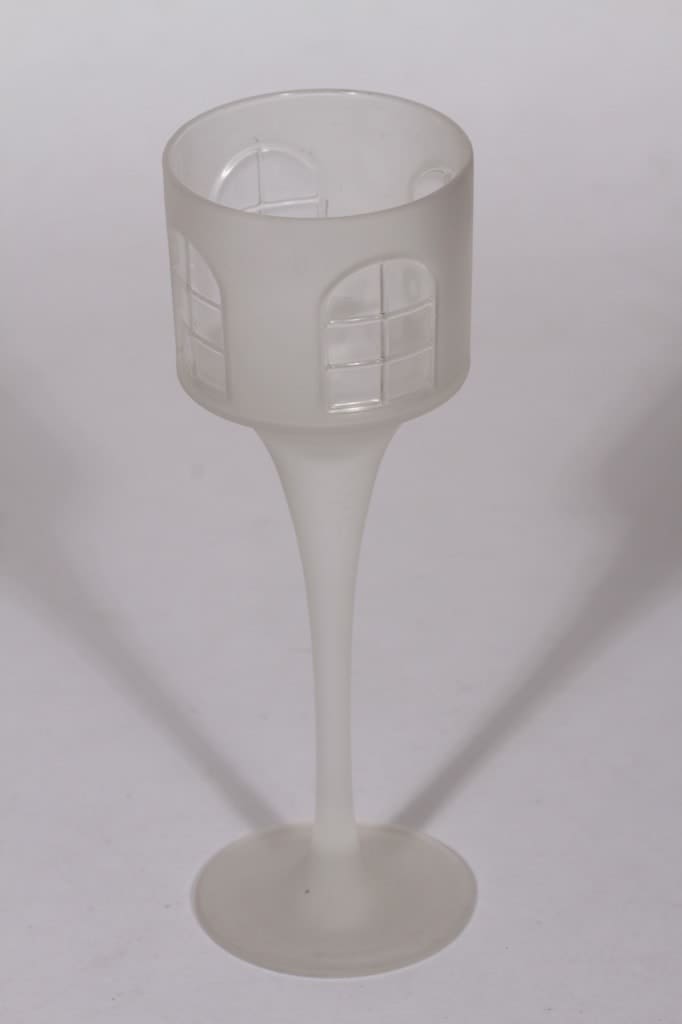 Iittala Balladi tuikkulyhty, kirkas, suunnittelija Jorma Vennola, jalallinen, matta