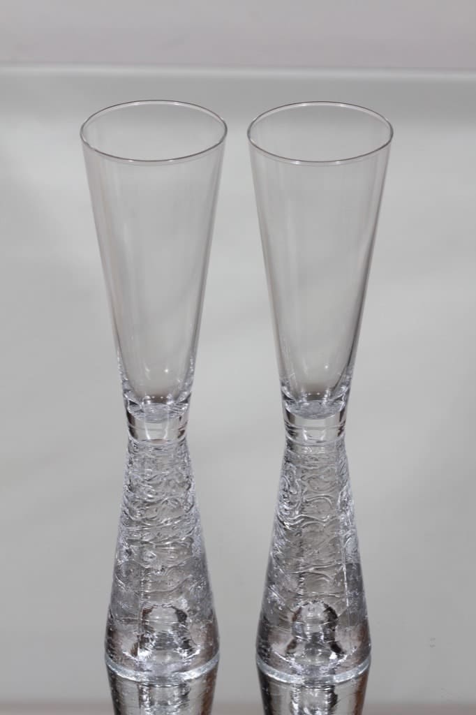 Iittala Arkipelago kuohuviinilasit, 2 kpl, suunnittelija Timo Sarpaneva, 2 kpl