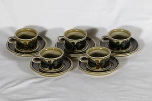 Arabia Otso mocha cups, cone, 5 pcs, Raija Uosikkinen