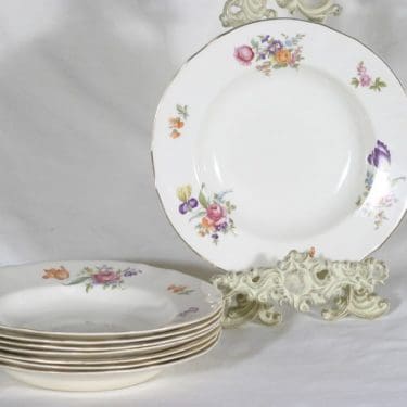 Arabia Kesäkukka soup plates, 8 pcs, transfer