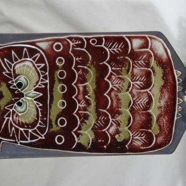 Arabia Pöllö wall plate, hand-painted, designer Annikki Hovisaari, massive, signed