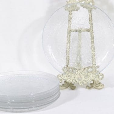 Iittala Solaris plates, clear, 7 pcs, designer Tapio Wirkkala