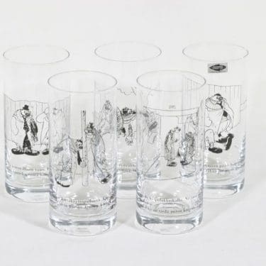 Nuutajärvi glasses, 5 pcs, Kari Suomalainen