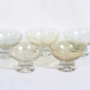 Iittala 2092 jälkiruokakulhot, 5 kpl, suunnittelija Tapio Wirkkala, hohtomaalattu