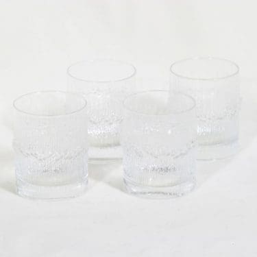 Iittala Niva lasit, kirkas, 4 kpl, suunnittelija Tapio Wirkkala,