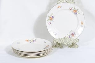 Arabia Kesäkukka dinner plates, 7 pcs, transfer
