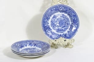 Arabia Maisema soup plates, 5 pcs, copper ornament