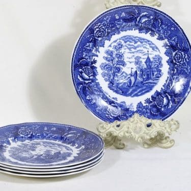 Arabia Maisema dinner plates, 5 pcs, copper ornament