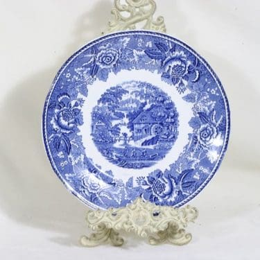 Arabia Maisema platter, blue, copper ornament