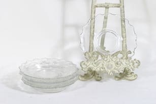 Riihimäen lasi Ludvig plates, clear, 6 pcs, small