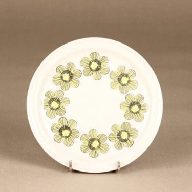 Arabia Primavera plate, green, designer Esteri Tomula, silk screening