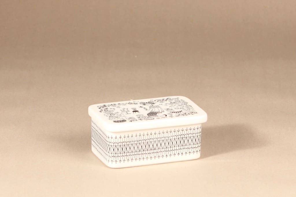 Arabia Emilia rasia, kannellinen, kuparipainokoriste, suunnittelija Raija Uosikkinen,