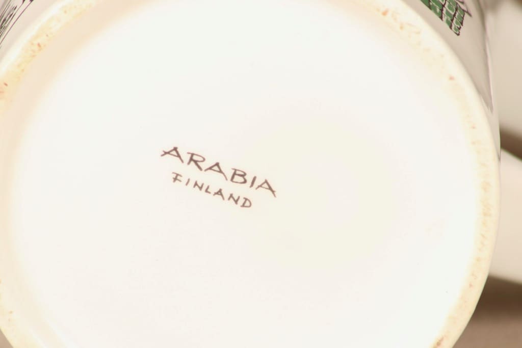 Arabia Löyly kaadin, käsinmaalattu, suunnittelija Gunvor Olin-Grönqvist, käsinmaalattu, signeerattu kuva 4