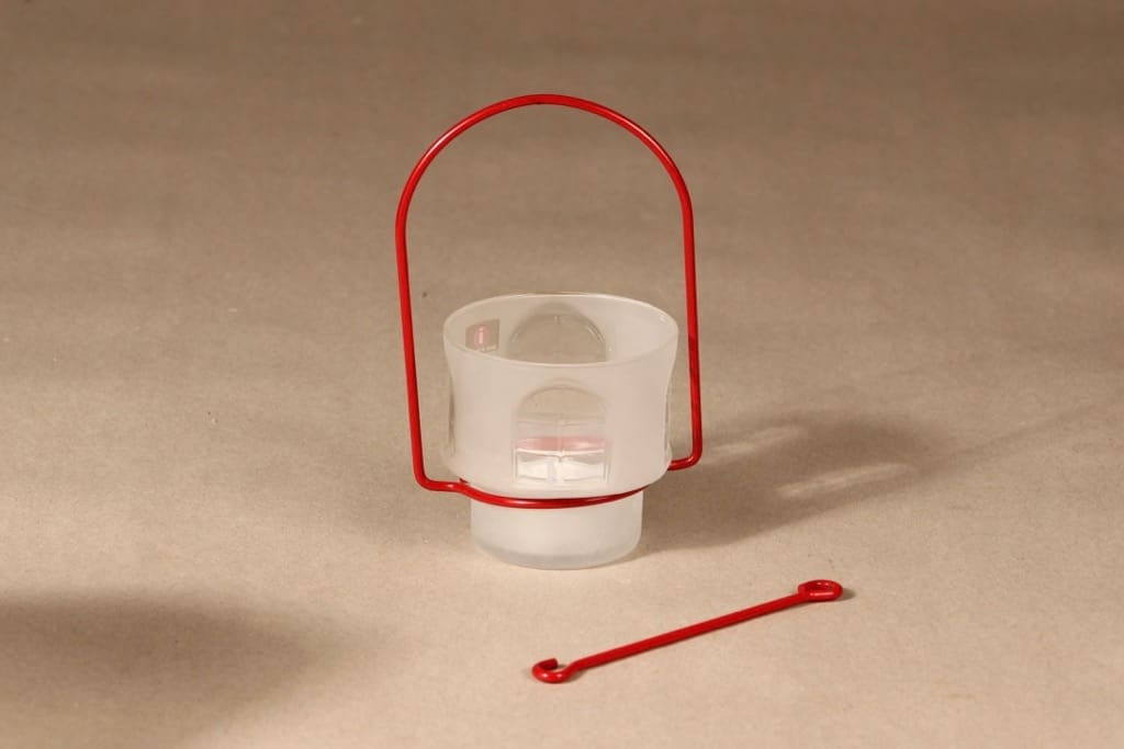 Iittala Balladi kynttilälyhty, kirkas, suunnittelija Jorma Vennola, metallikannake kuva 2