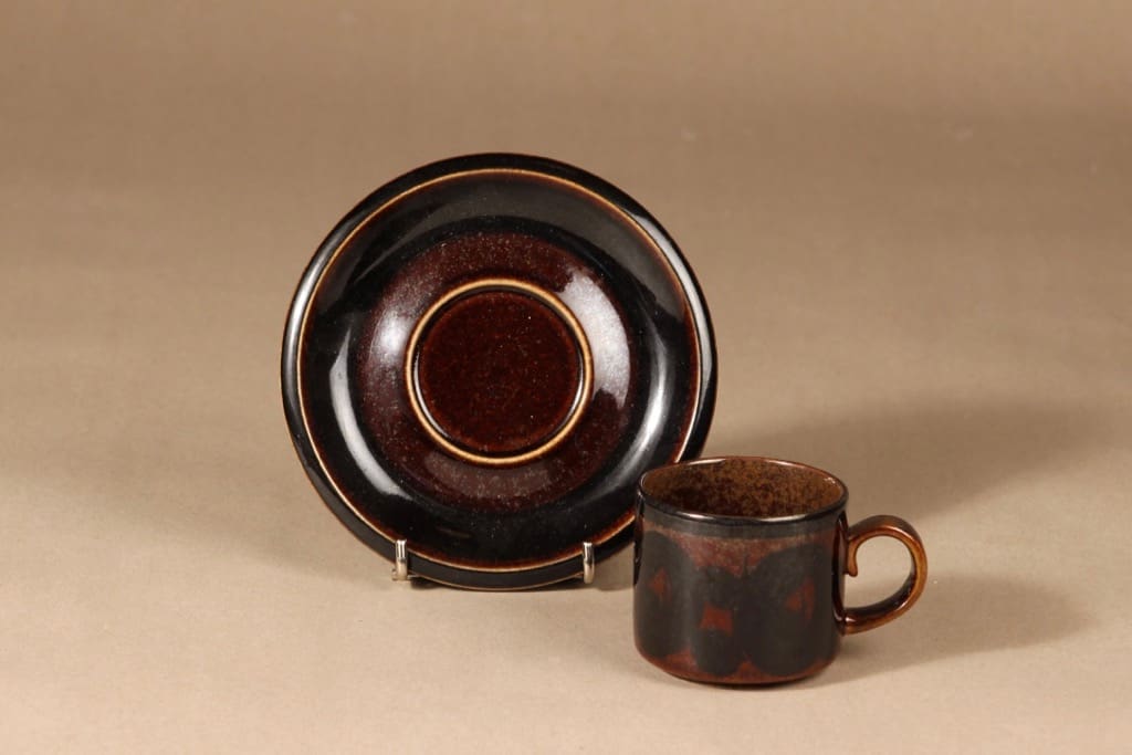 Arabia Soraya coffee cup, hand-painted, Gunvor Olin-Grönqvist, 2