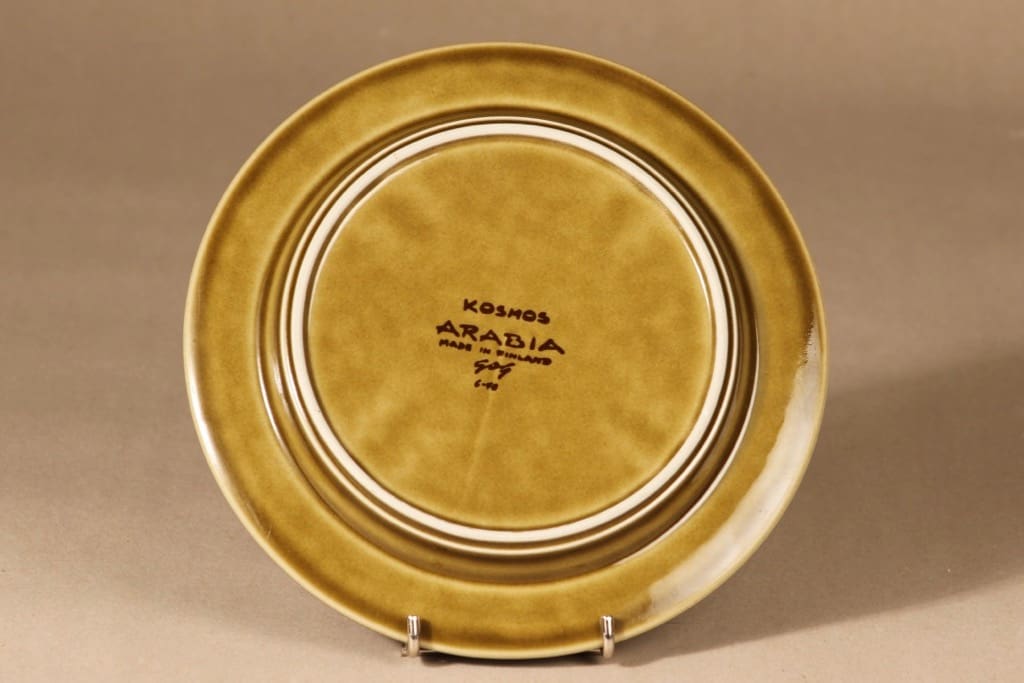 Arabia Kosmos lautanen, puhalluskoriste, syvä, suunnittelija Gunvor Olin-Grönqvist, puhalluskoriste, syvä, puhalluskoriste, retro, signeerattu kuva 2