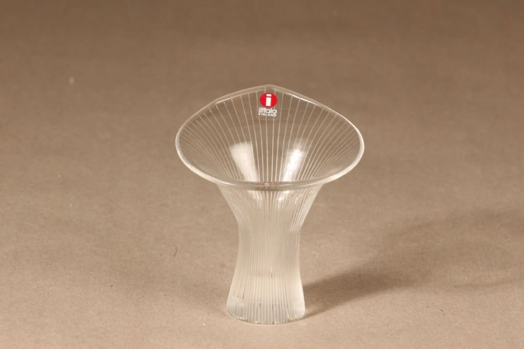 Iittala art glass, Kantarelli, designer Tapio Wirkkala, signed, line polished