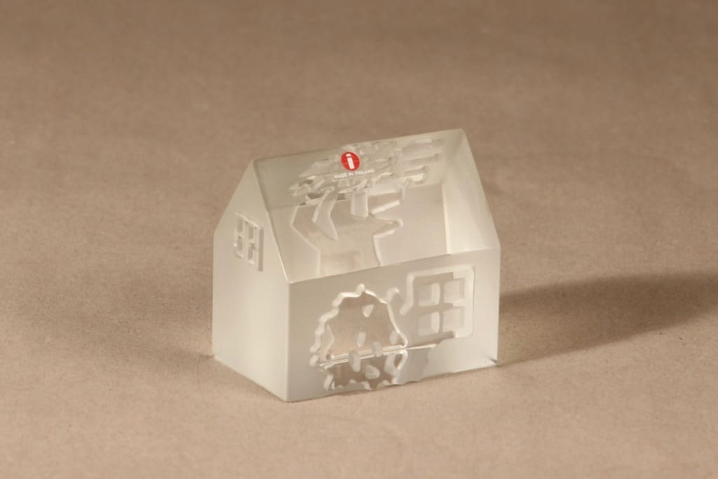 Iittala Iittalan kylä wooden house, signed, numbered, designer Jorma Vennola