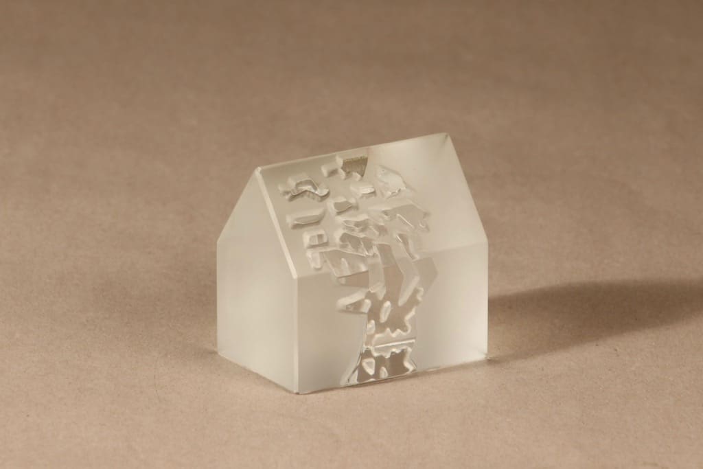 Iittala Iittalan kylä wooden house, signed, numbered, designer Jorma Vennola, 3