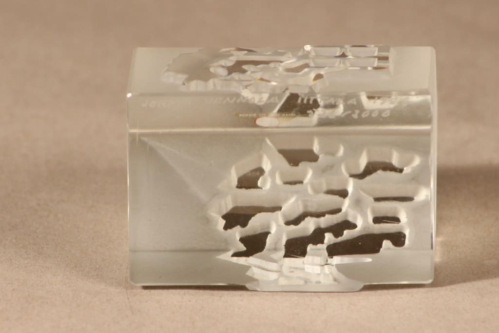 Iittala Iittalan kylä wooden house, signed, numbered, designer Jorma Vennola, 4