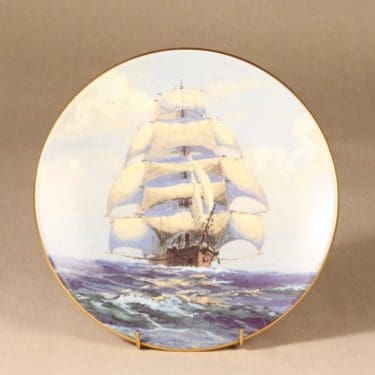 Arabia Merilinja wall plate sailing ship 1926 designer Adolf Bock