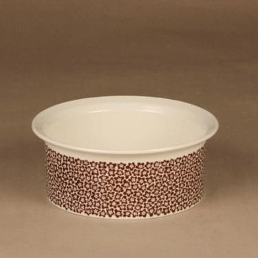 Arabia Faenza bowl brown flower designer Inkeri Seppälä 
