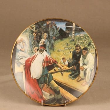 Arabia Kalevala wall plate Väinämöinen´s departure designer Akseli Gallen-Kallela