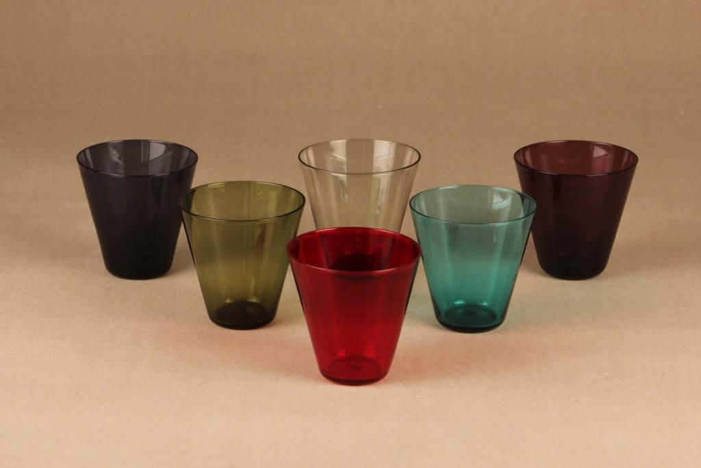 Nuutajärvi Kimara glass set, 6 pcs designer Kaj Franck
