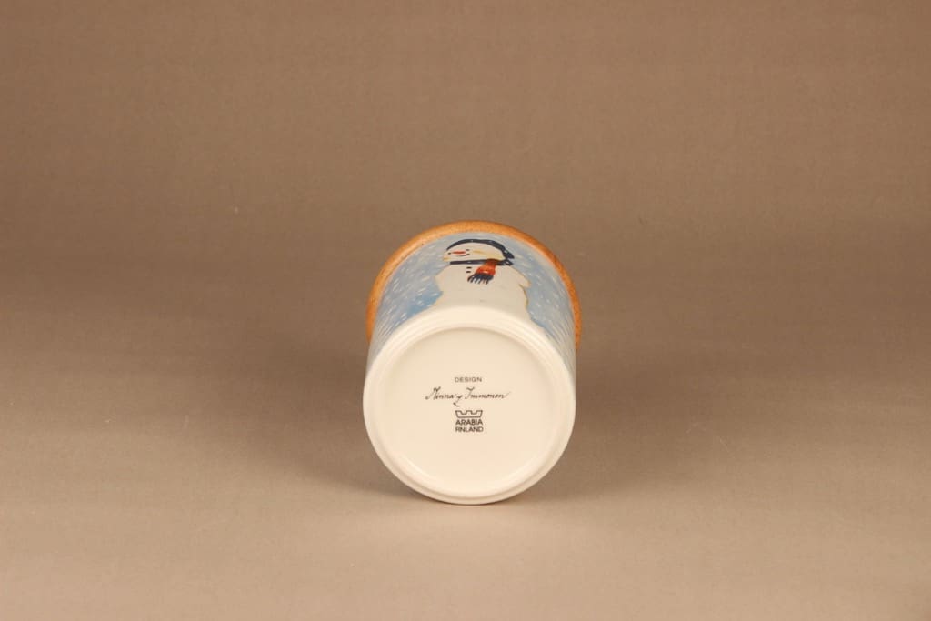 Arabia Snowman jar with lid designer Minna Immonen 2