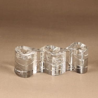Iittala Arkipelago kynttilänjalka, kirkas, suunnittelija Timo Sarpaneva, massiivinen